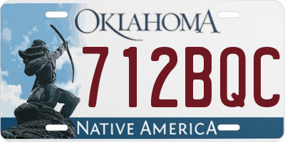 OK license plate 712BQC