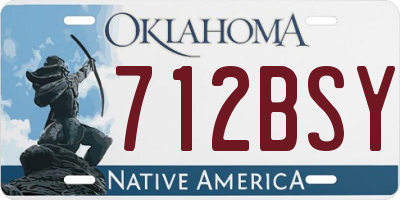 OK license plate 712BSY