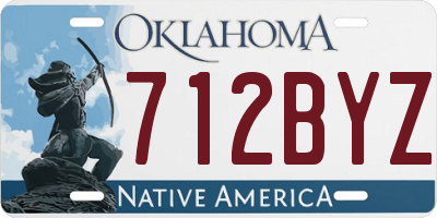 OK license plate 712BYZ