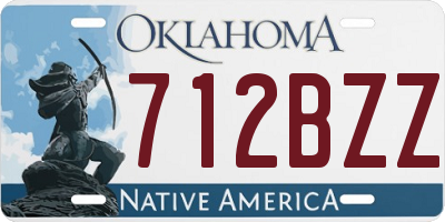 OK license plate 712BZZ