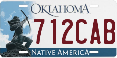 OK license plate 712CAB