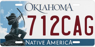 OK license plate 712CAG