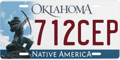 OK license plate 712CEP