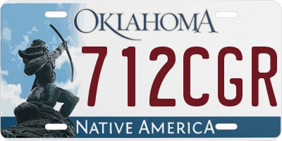 OK license plate 712CGR