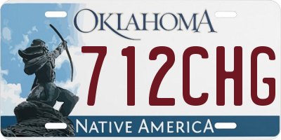 OK license plate 712CHG