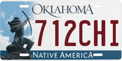 OK license plate 712CHI