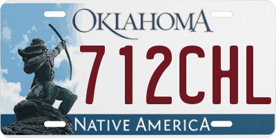 OK license plate 712CHL