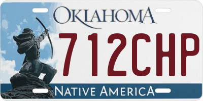 OK license plate 712CHP