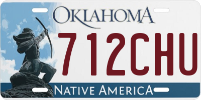 OK license plate 712CHU