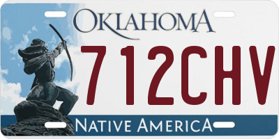 OK license plate 712CHV