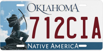 OK license plate 712CIA