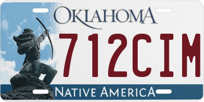 OK license plate 712CIM