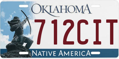 OK license plate 712CIT