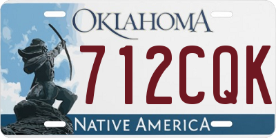 OK license plate 712CQK