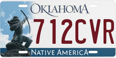 OK license plate 712CVR