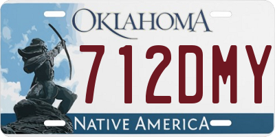 OK license plate 712DMY