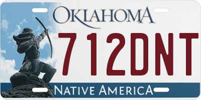 OK license plate 712DNT