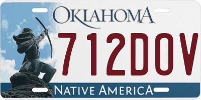OK license plate 712DOV