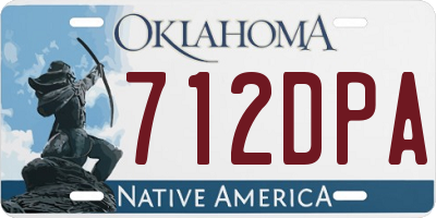 OK license plate 712DPA