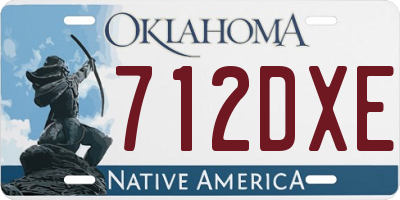 OK license plate 712DXE