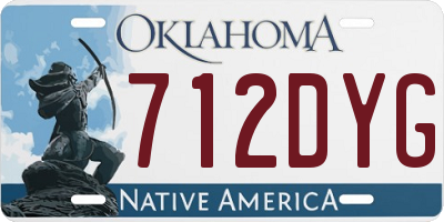 OK license plate 712DYG