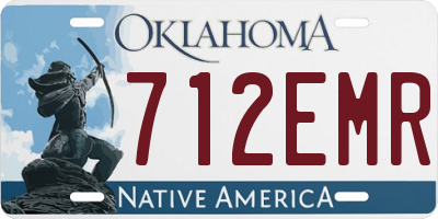 OK license plate 712EMR