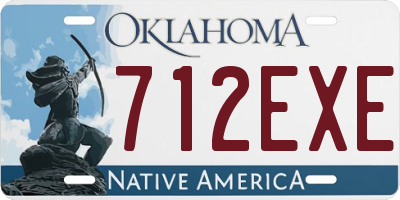 OK license plate 712EXE