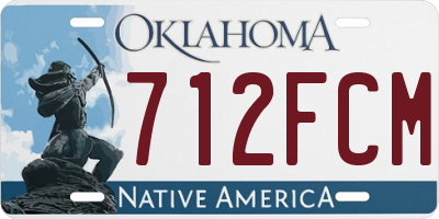 OK license plate 712FCM