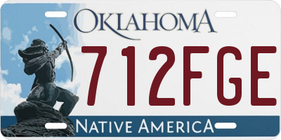 OK license plate 712FGE