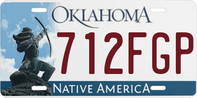 OK license plate 712FGP