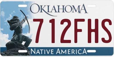 OK license plate 712FHS