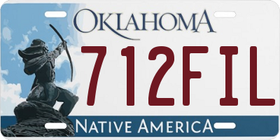 OK license plate 712FIL