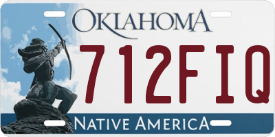 OK license plate 712FIQ