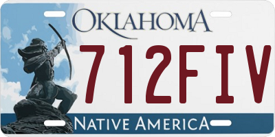 OK license plate 712FIV
