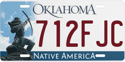 OK license plate 712FJC