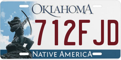 OK license plate 712FJD