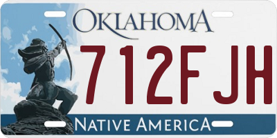 OK license plate 712FJH