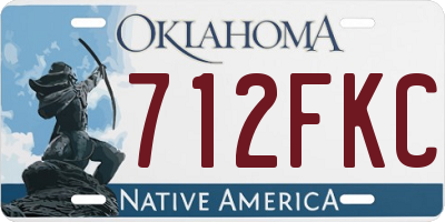 OK license plate 712FKC
