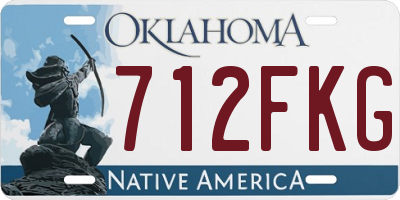 OK license plate 712FKG