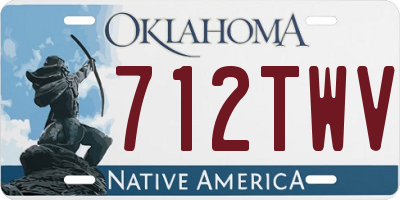 OK license plate 712TWV