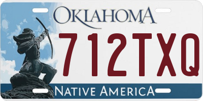 OK license plate 712TXQ