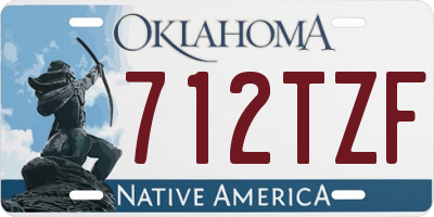 OK license plate 712TZF