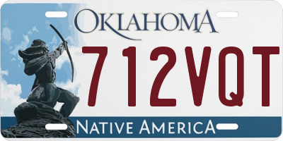 OK license plate 712VQT
