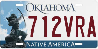 OK license plate 712VRA