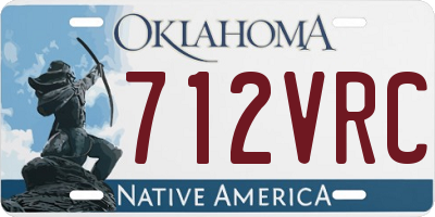 OK license plate 712VRC