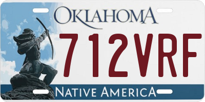 OK license plate 712VRF