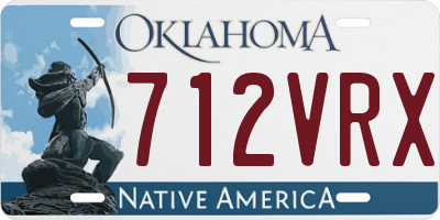 OK license plate 712VRX