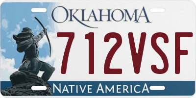 OK license plate 712VSF
