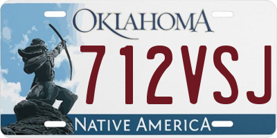 OK license plate 712VSJ