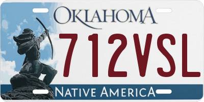 OK license plate 712VSL